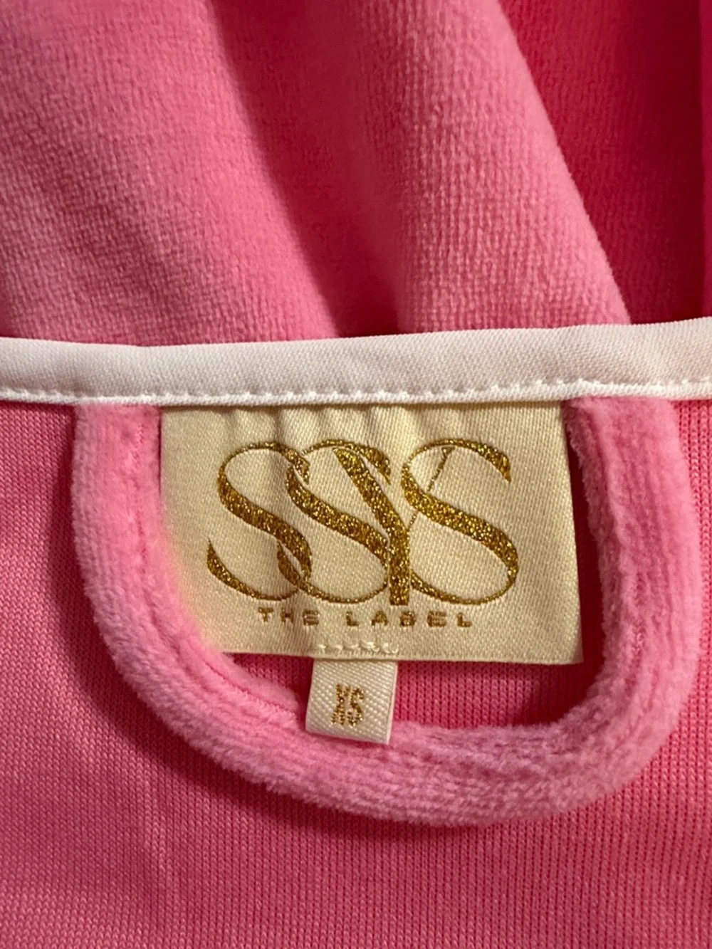 SSYS The Label Pink Get Ready Robe with White Scallop Trim - Picture 5 of 7